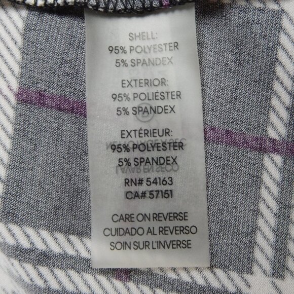 Calvin Klein Black & White Plaid V-Neck Small Sleeveless Career Top EUC - Picture 11 of 12